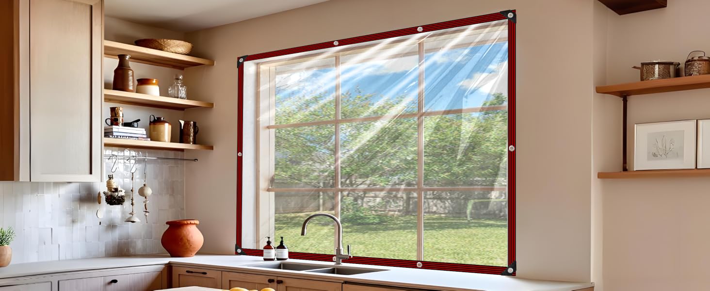 clear tarps with grommets