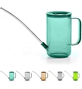 Small Watering Can for Indoor Plants with Long Spout for Flowers, Succulents 34oz(Green)