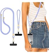 Hovmwey Phone Lanyard Crossbody, Hand Wrist Strap Lanyard with 2 Phone Tethers, Adjustable Anti T...