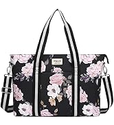 MOSISO Laptop Tote Bag for Women (17-17.3 inch), Canvas Peony Multifunctional Work Travel Shoppin...