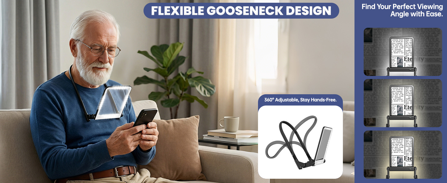 neck magnifying glass with light magnifying glass with/light hands free magnifier wearable magnify