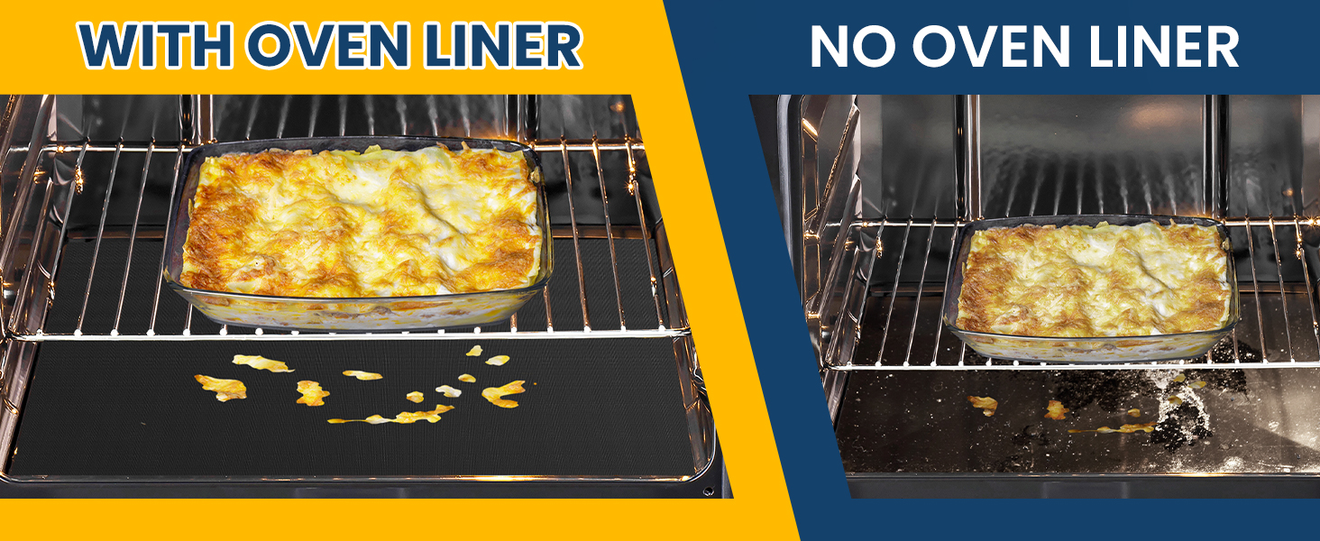 Oven Liners for Bottom of Electric Gas Oven Heat Resistant Grill Baking Mats Outdoor