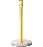 Siwil Paper Towel Holder Stand, One-Handed Ripping Paper Towel Roll Holder Countertop, Heavy Marb...