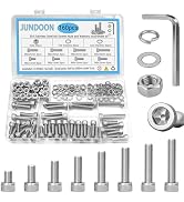 160-Piece M6 Hex Socket Head Screw Assortment Kit, 304 Stainless Steel, 8 Sizes M6x12, 15, 18, 20...