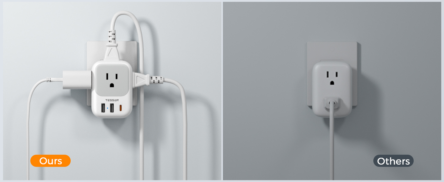 Japan power adapter travel fits easily into your bag; Japan adapter is with 4 sided design