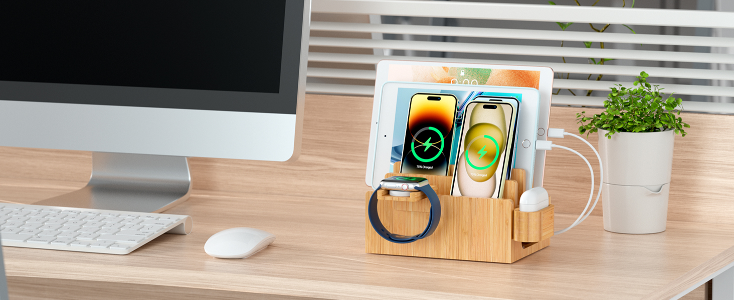 Bamboo Charging Dock