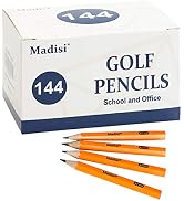 Madisi Golf #2 HB Half Pencils Bulk, 3.5" Mini Pre-Sharpened, 144 Count | Short Pencils, Small Pe...