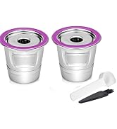 2 Pack Reusable K Cups Coffee Filter Stainless Steel K Cup Reusable Coffee Pods Filters Compatibl...