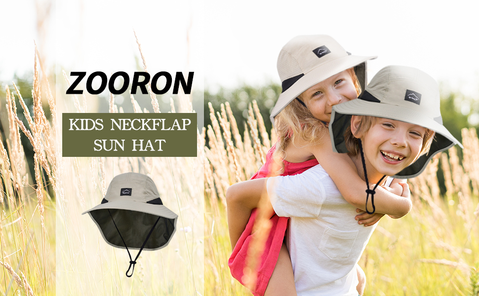 ZOORON KIDS SUN HAT WITH NECKFLAP