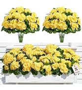 Alupssuc 8Pcs Artificial Geranium Flowers for Outdoors Decoration Silk Floral, UV Resistant Fake ...