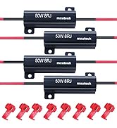 mxuteuk 4pcs Led Resistor Car Load Resistors 50W 8ohm for Fix LED Bulb Fast Hyper Flash LED Turn ...