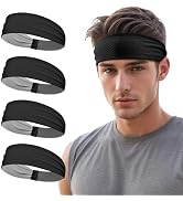 Sukeen Sports Headbands for Men, Moisture Wicking Sweat Bands Headbands Non-Slip, Breathable Elas...