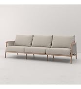 Acanva Modern All-Weather Aluminum Outdoor Patio Sofa with Thick Cushions, Olefin Fabric Sunroom ...