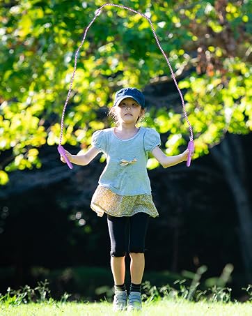 rope jump kids skipping adjustable fitness exercise outdoor jumping pack handle girls boys soft