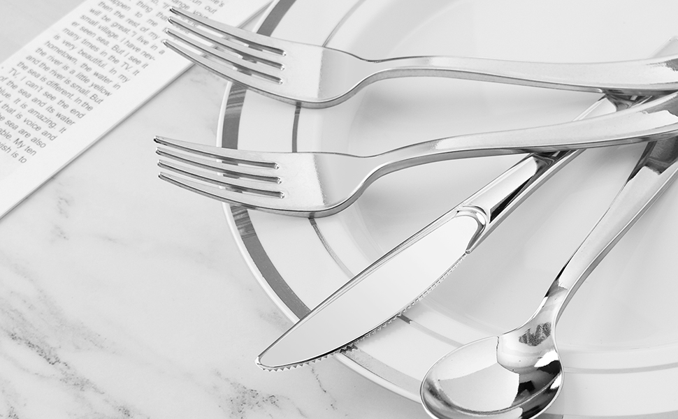 silver utensils set