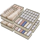 Cupic Cupid 8-Pack Drawer Organizer Set, Closet Organization and Storage Dividers for Underwears,...