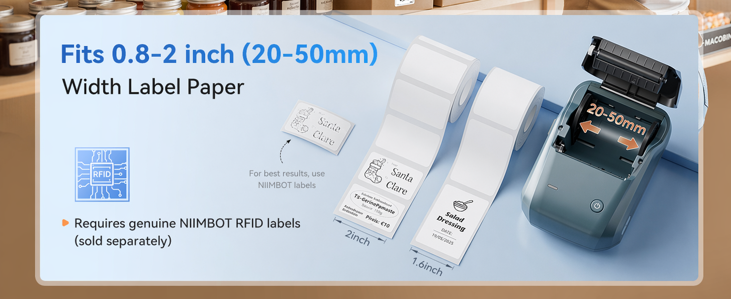 Print 0.8-2inch(20-50mm) Width Label Paper