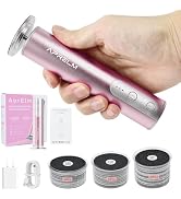 AprElm Rechargeable Electric Foot Callus Remover with 3-Sizes 120Pcs Sandpaper Discs, Professiona...