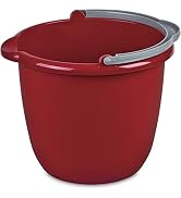 JOEY'Z 10QT (9.5L) Heavy Duty Sturdy Spout Pail Bucket with Durable Grip Handle for Cleaning, Mop...