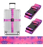 Gutsdoor Colorful 2 Pack Luggage Straps for Suitcases Travel Belt Connector Holds Suitcase Add a ...