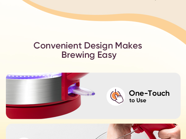 convenient design makes brewing easy