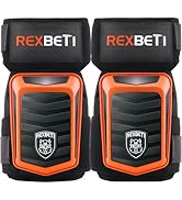 REXBETI New Upgraded Knee Pads for Work, Construction Knee Pads for Men, Heavy Duty Comfortable A...