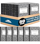 Trail maker (50 Pack) Bulk Composition Notebooks, College Ruled Marble Cover, 200 Pages (100 Shee...