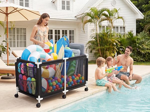 Black Pool Storage Bin