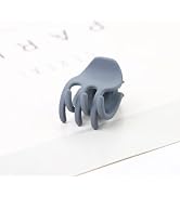 5Pcs Grey Mini Hair Claw Clips, Small Tiny Hair Clips Double Row Teeth for Thin Hair for Women an...