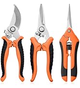 3 Pack Garden Pruning Shears, Stainless Steel Shears, Gardening Shears Scissors Pruning Shears fo...
