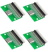 IYUANEPRO USB Type-C Female PCB Test Socket Breakout Board, Pack of 4, PCB Adapter, for DIY USB P...