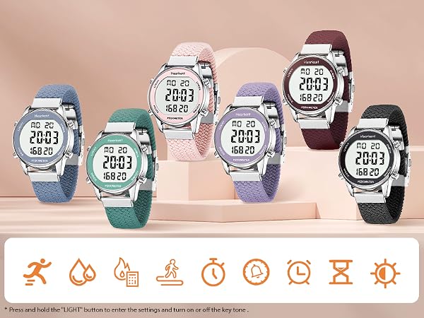 women's podometer step counter watch