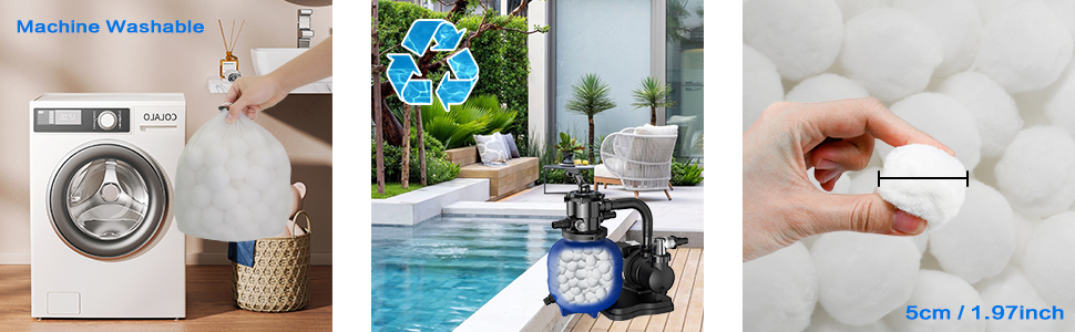 1.54 Lbs Pool Filter Balls,Filter Balls for Swimming Pool Sand Filters