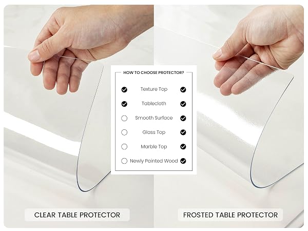 clear table protector
