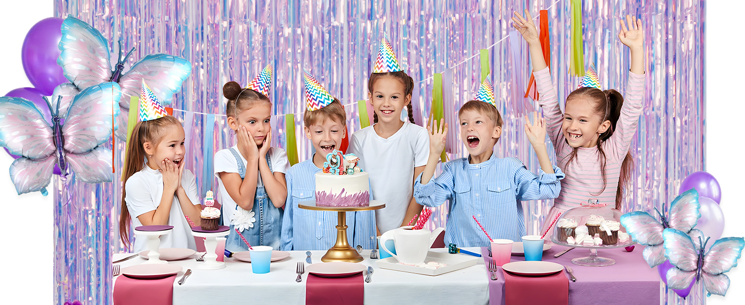 purple party decor
