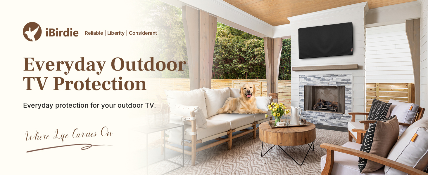Outdoor TV Cover for TVs with Everyday Outdoor Protection