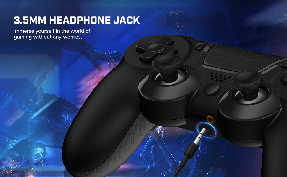 ps4 controller wireless with 3.5mm headphone jack