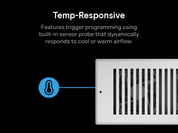 Register Booster Fan Improves Heating Cooling 10-Speed Control Bluetooth App Control