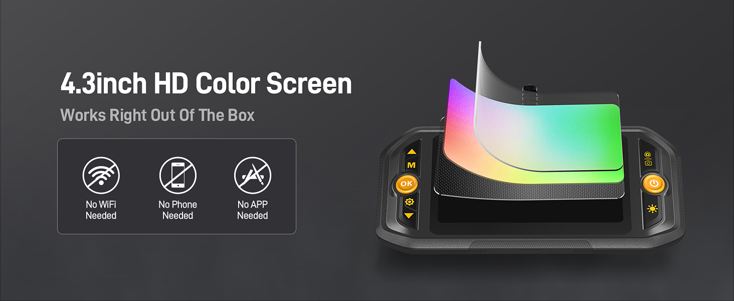 endoscope borescope inspection camera with screen