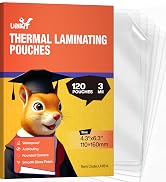 Uinkit 3Mil Thermal Laminating Pouches 4x6, Photo Size Sleeves for Recipe Cards, Bookmarks, Libra...