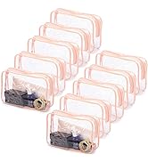 Tbestmax 10 Pcs Clear Cosmetic Bags Small Makeup Bags Portable Waterproof Travel Toiletry Bags Or...