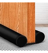 MAXTID Under Door Draft Blocker Black Door Draft Stopper 32-38" Reduce Breeze Cold Air Blocker Ad...