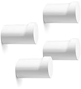 bsdonte Wood Wall Hooks, 4 Pack White Decorative Coat Hooks Wall Mounted, Modern Hat Hooks Heavy ...