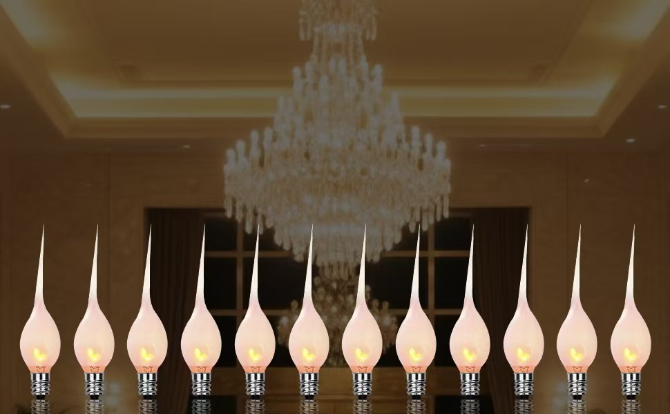 silicone dipped candle light bulbs