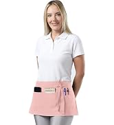 TOSHE Waist Apron with 3 Pockets Waterdrop Resistant Premium Cotton Waitress Apron 10 Color Optio...