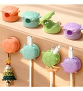Lancord 8 Pack Rotatable Cable Clips, Cord Organizer Spring Clip Cord Holder for Nightstand Cable...