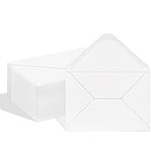 Ouzoustate A7 Envelopes 100 Pack White 5x7 V Flap Invitation Envelopes for 5x7 Photos,Cards, Birt...