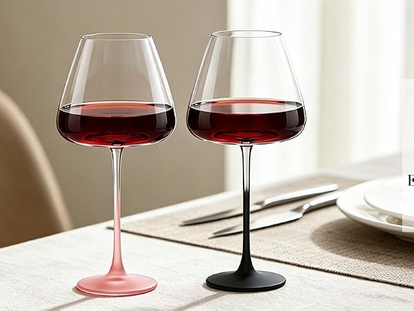 Colored Wine Glasses Set of 2