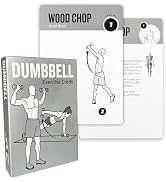 ELAORY Dumbbell Workout Cards, 62 Exercises Cards Deck Large Size 5" x 3.5" Fitness Cards for Wom...