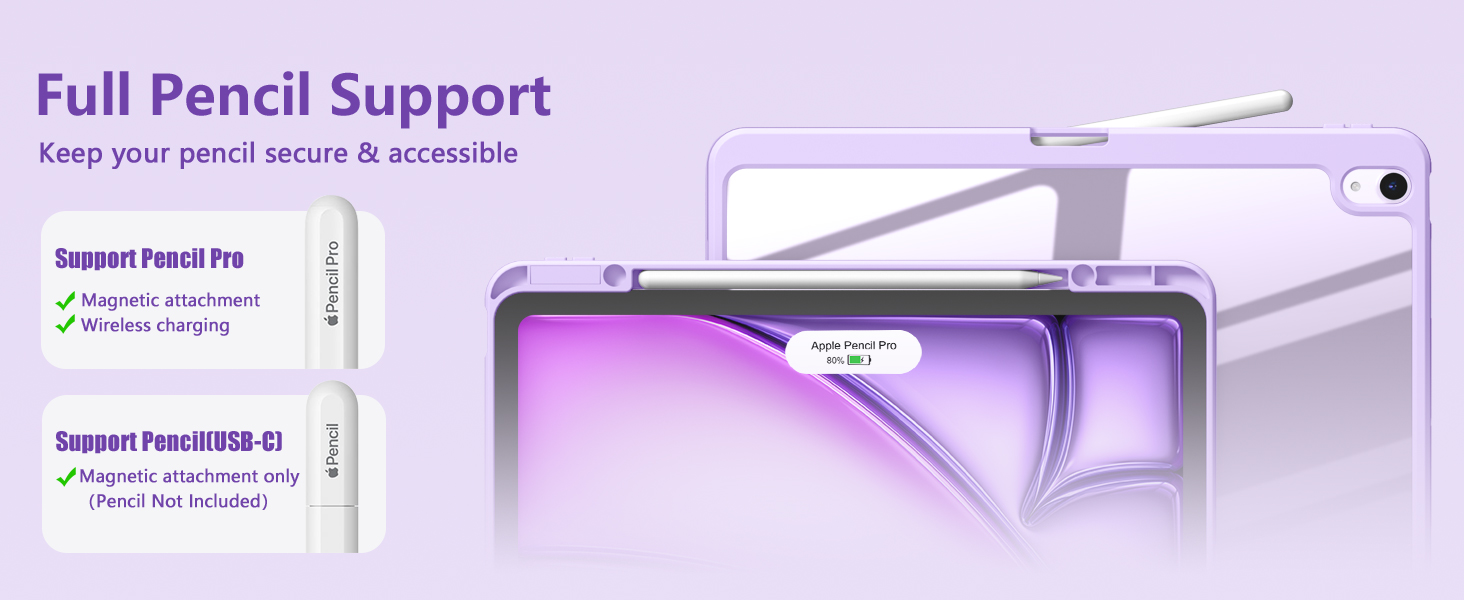 ipad air 13 inch case with pencil holder